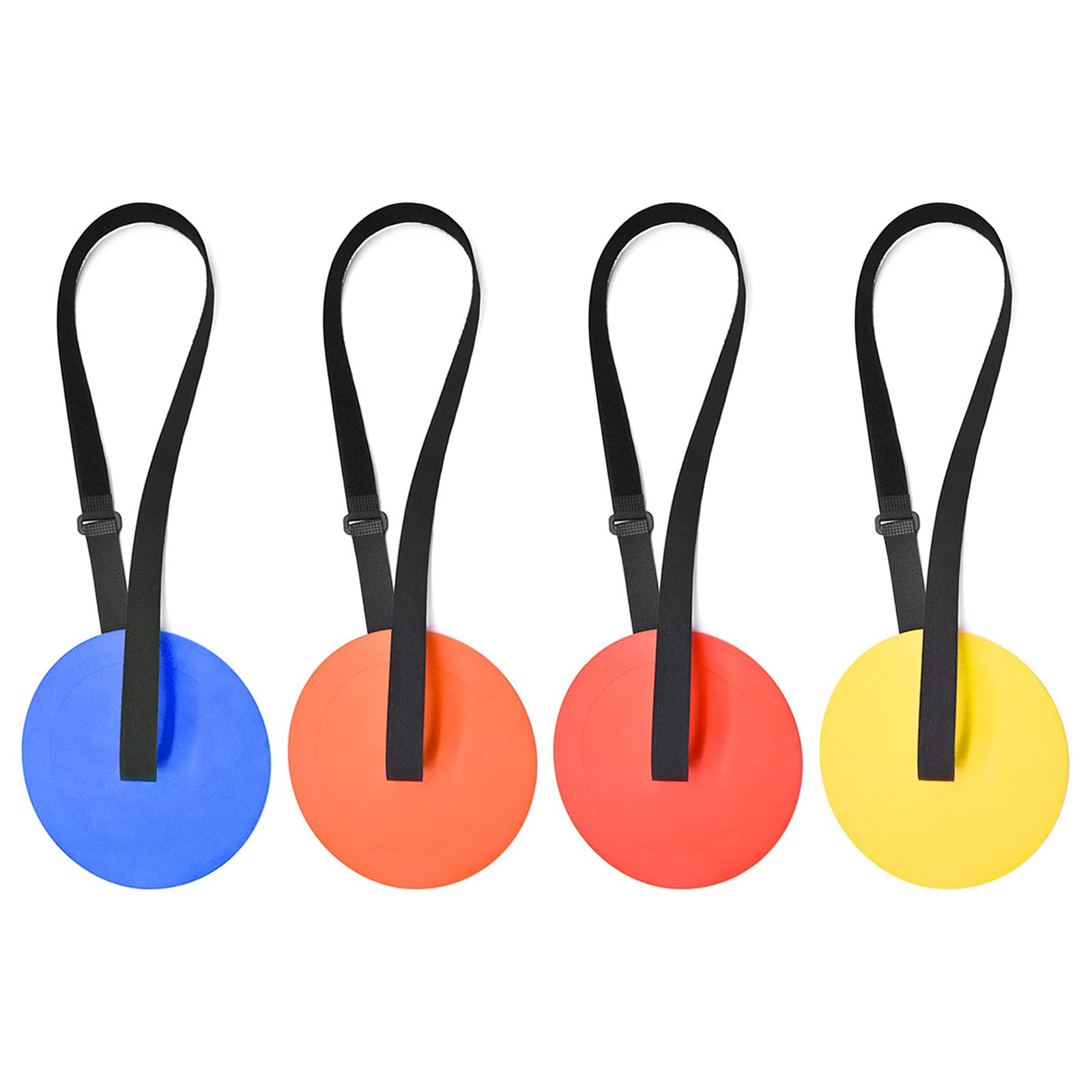 Kalttoy 4Pcs Football Training Targets Plate Soccer Goal Targets with Adjustable Strap Soccer Hockey Sports Goal