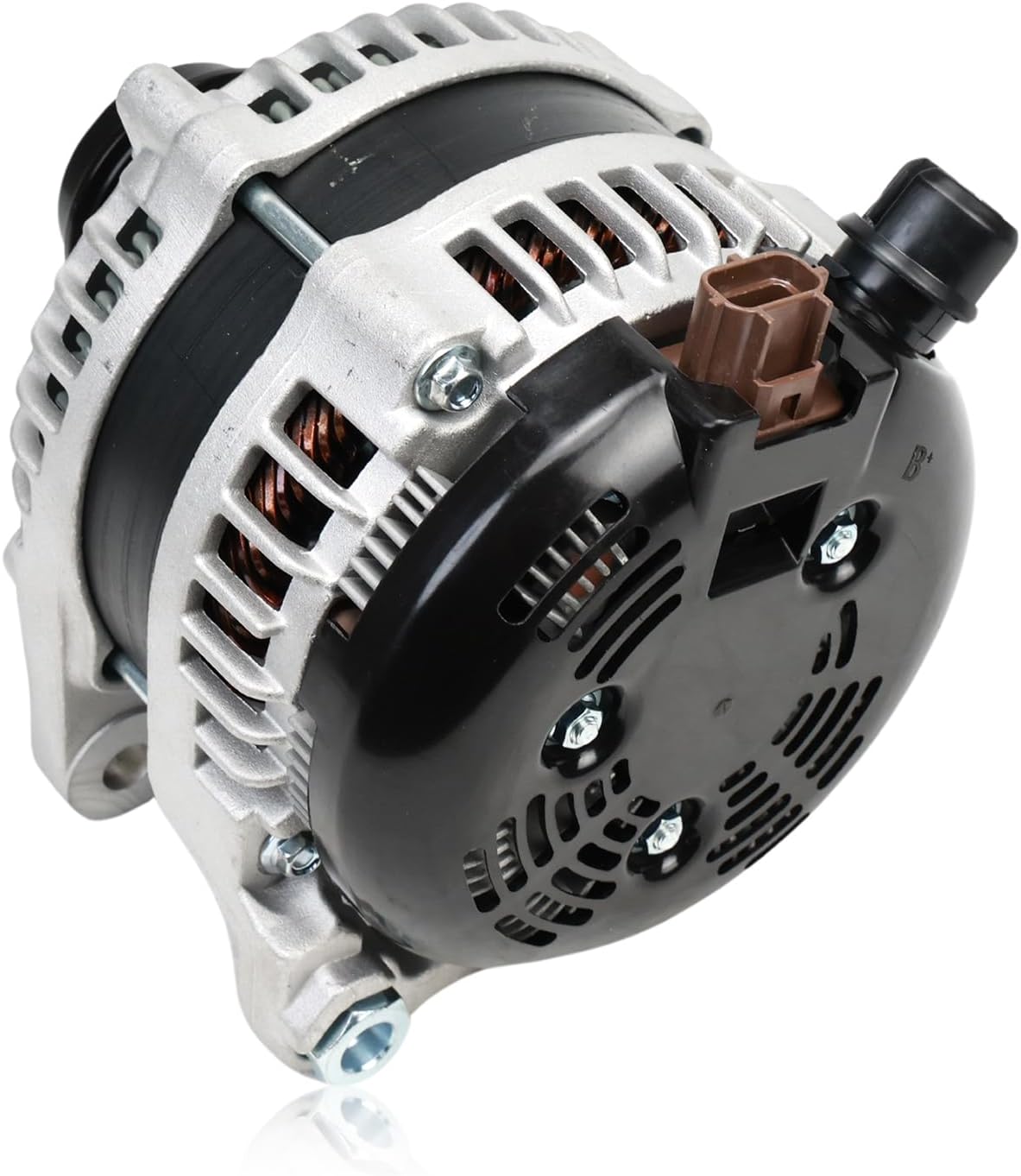 Alternator Compatible with F-150 F150 2015-2020 2.7L 3.5L 12V 215A 6-Groove Decoupler Pulley Clockwise Replace FL3Z-10300-FA FL3Z-10346-B FL3Z-10346-A HL3T-10300-AA 44005N