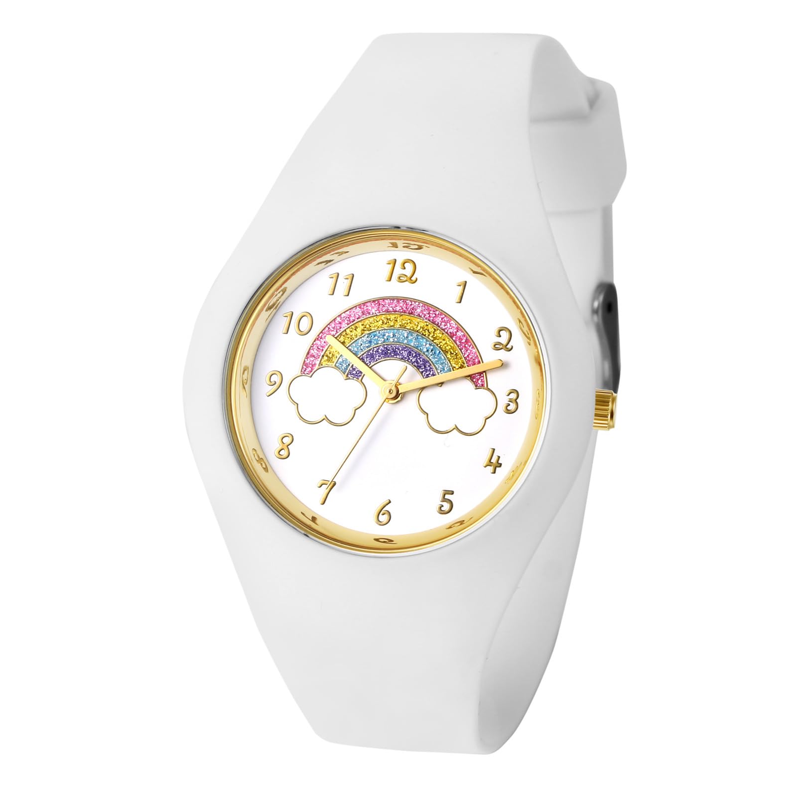 JewelryWe Kinderuhr Silikon Armbanduhr Kinder: Klassische 30m wasserdichte Analog Quarz Armbanduhr Junge Mädchen Uhr Lernuhr mit Silikon Armband für Jugendliche Studenten
