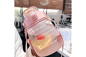 Kawaii 44oz Motivational Water Bottle with Straw