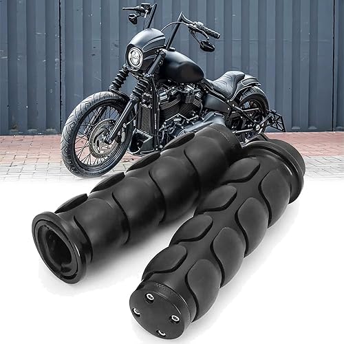 Miniatura 2 de Empuñaduras negras de manillar de motocicleta de 1 pulgada con acelerador compatibles con Sportster 883 Street Bike Dirt Bike Cruiser y Chopper