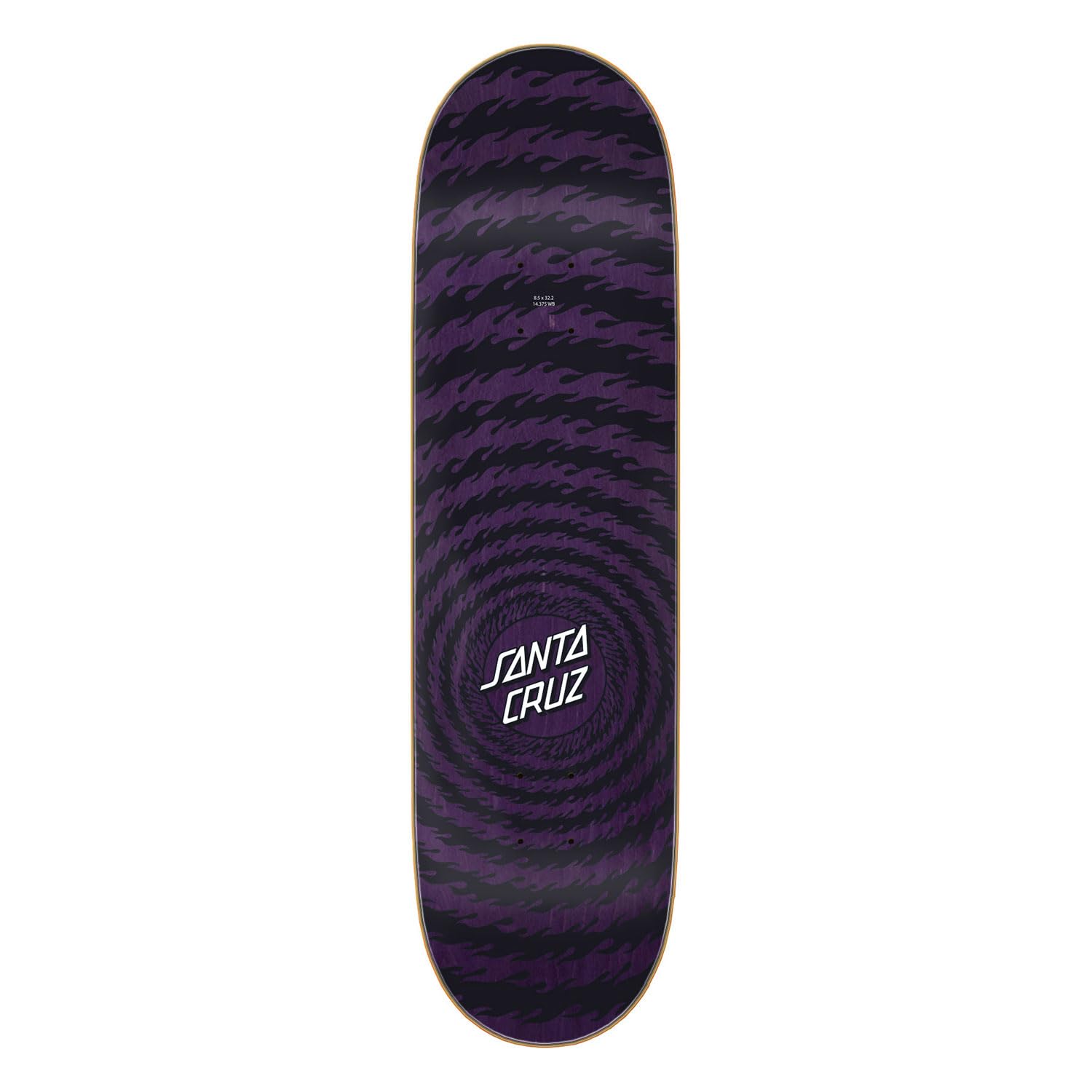 Santa Cruz Flame Ringed Dot 7 Ply Birch 8.5in x 32.2in Skateboard Decks