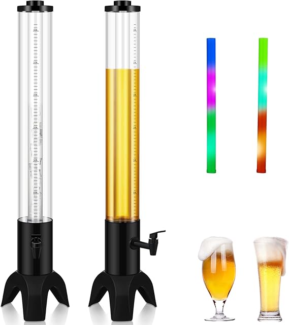 2 Pack Beer Dispenser 3 Liter/ 100oz Beverage Tower