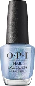 OPI Nail Lacquer Angels Flight to Starry Nights | Opaque Light Blue Shimmer Chip Resistant Nail Polish | Downtown LA Collection