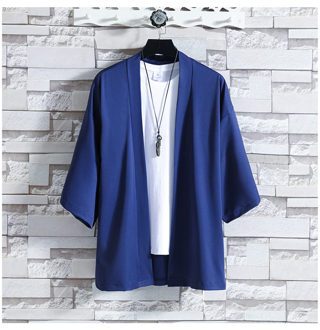 Cardigan japonais pour homme Kimono traditionnel Vêtements de rue Yukata Chemise kimono pour homme