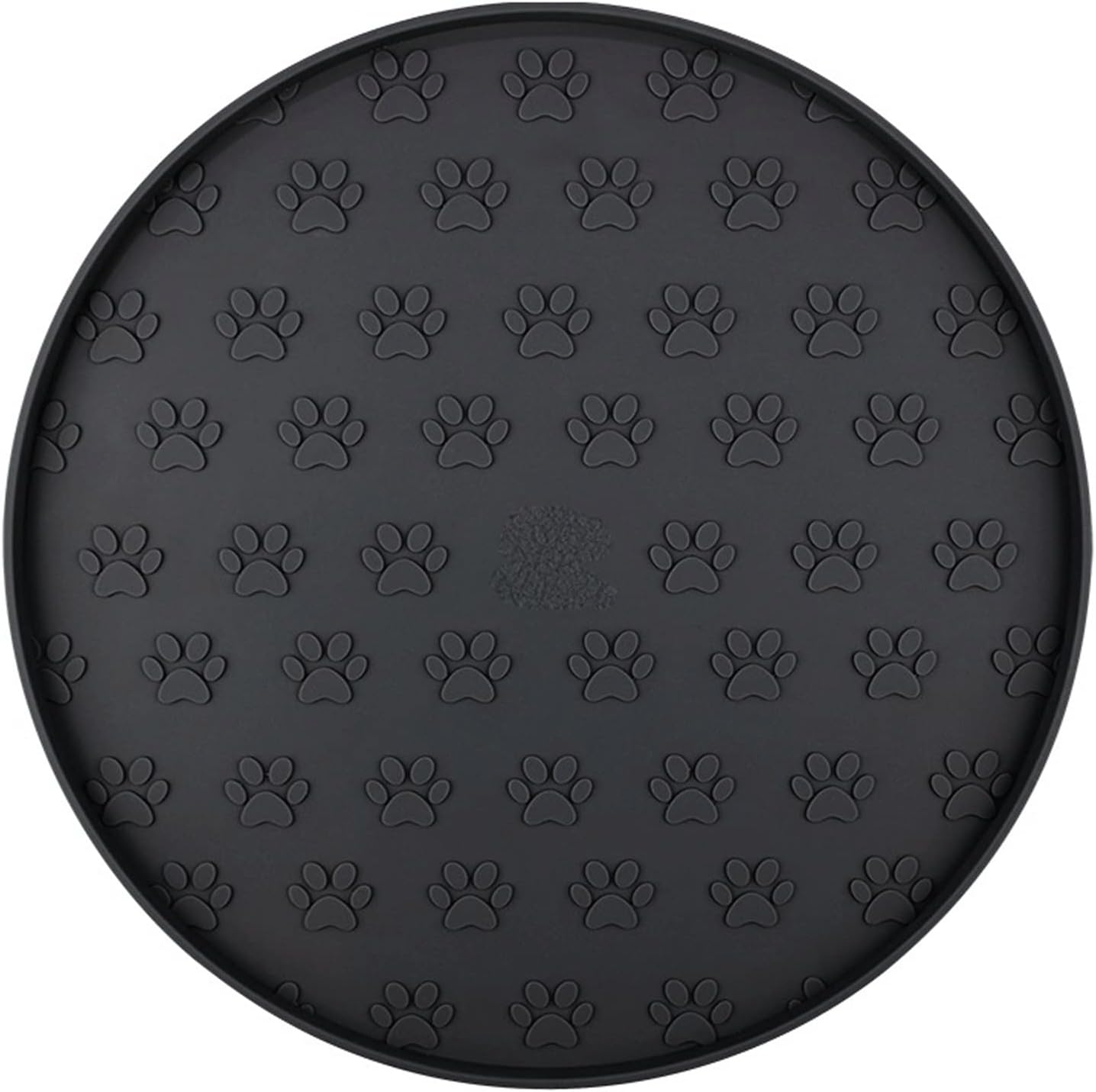 Dog Feeding Mats Pet Placemat Cat Food Pad Dog Bowl Mat Feeding Prevent and Water Spills Supplies Silicone Easy to Clean(Black)
