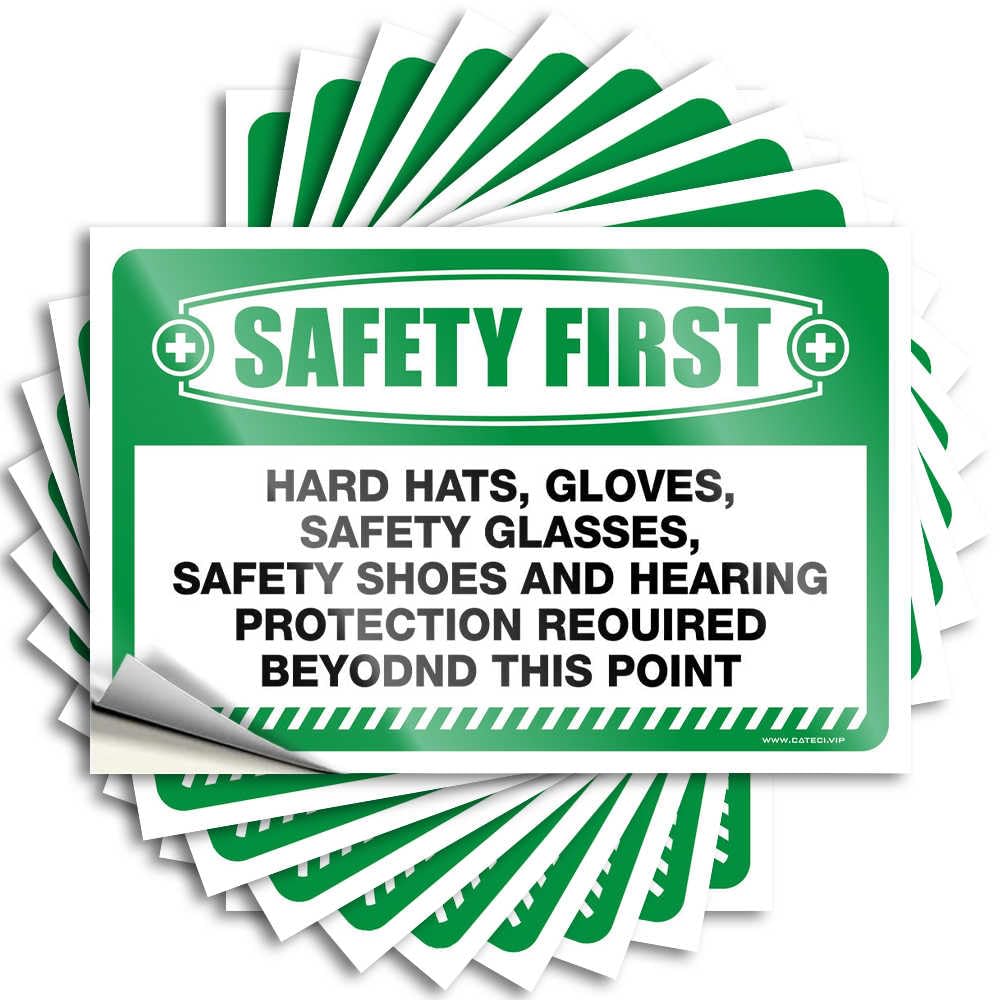 Fzfn Colour Sticker - Funky Bumper Safety First Hard Hats, Gloves, Safety Glasses, Safety For Humor Birthday(6X9cm)