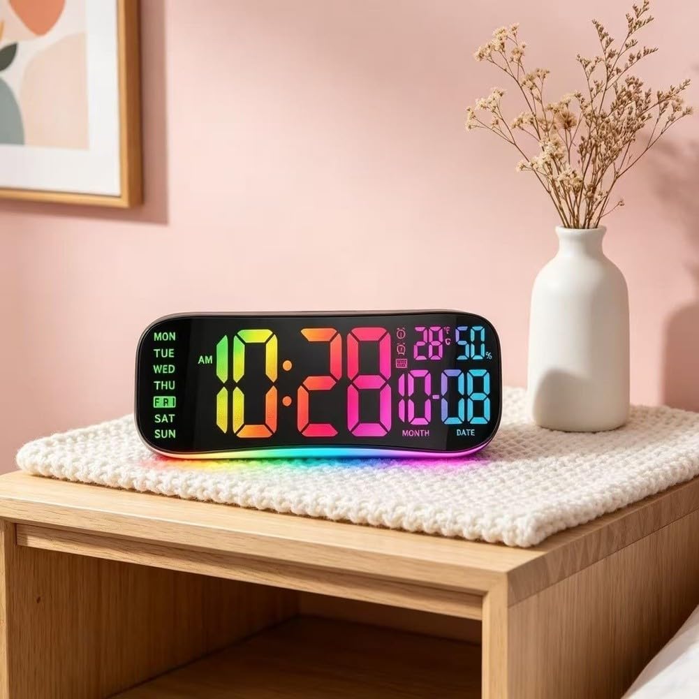 para reloj Despertador Digital LED con Noche para reloj Despertador