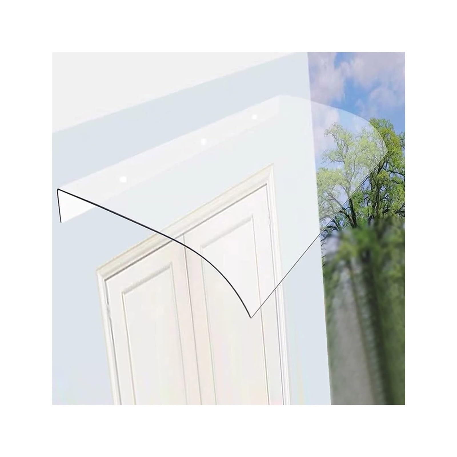 Auvent de pluie 40x180 cm en polycarbonate pour porte et fenêtre