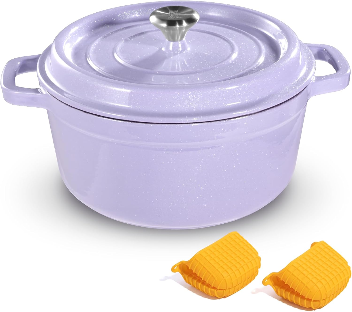 ROYDX Dutch Oven Pot with Lid, Enameled Cast Iron Coated