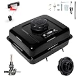 JMCHstore 1 Gallon Gas Fuel Tank W/ Fuel Gauge & Petcock for Predator 212 Hemi Engine, Coleman CT200U BT200X 196cc Mini bike, Baja warrior MB200, 200cc Go kart Parts, Honda GX160 GX200 Motor