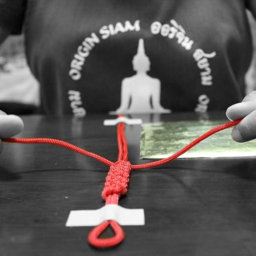 Miniatura 6 de Pulsera tailandesa hecha a mano con amuleto de latón Pulsera de macramé tejida bendita para karma, buena suerte, amor, amistad, yoga, meditación,