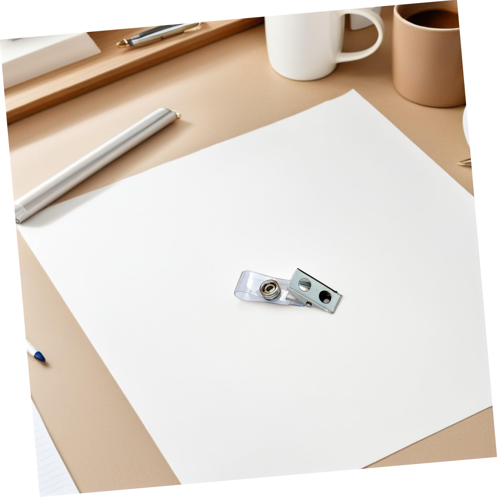 250 Pezzi Clip per Badge con Doppio Foro Portabadge Trasparente Leggero e Resistente per Ufficio Scuola e Ospedale Porta ID per Conferenze ed Eventi