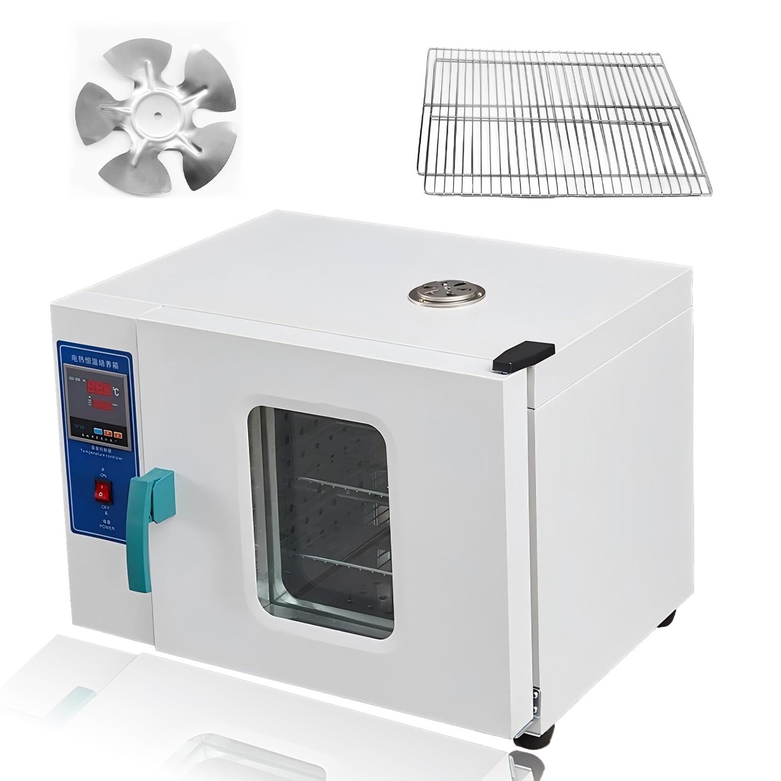 Piec suszący laboratoryjny, piec suszący poziomy elektryczny 500W z inteligentnym sterownikiem temperatury, piec próżniowy do suszenia dla przemysłu, szkół, instytutów (15.6l stainlesssteel)