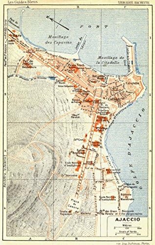 Amazon Com Corse Du Sud Ajaccio Corsica 1926 Vintage Map Office Products