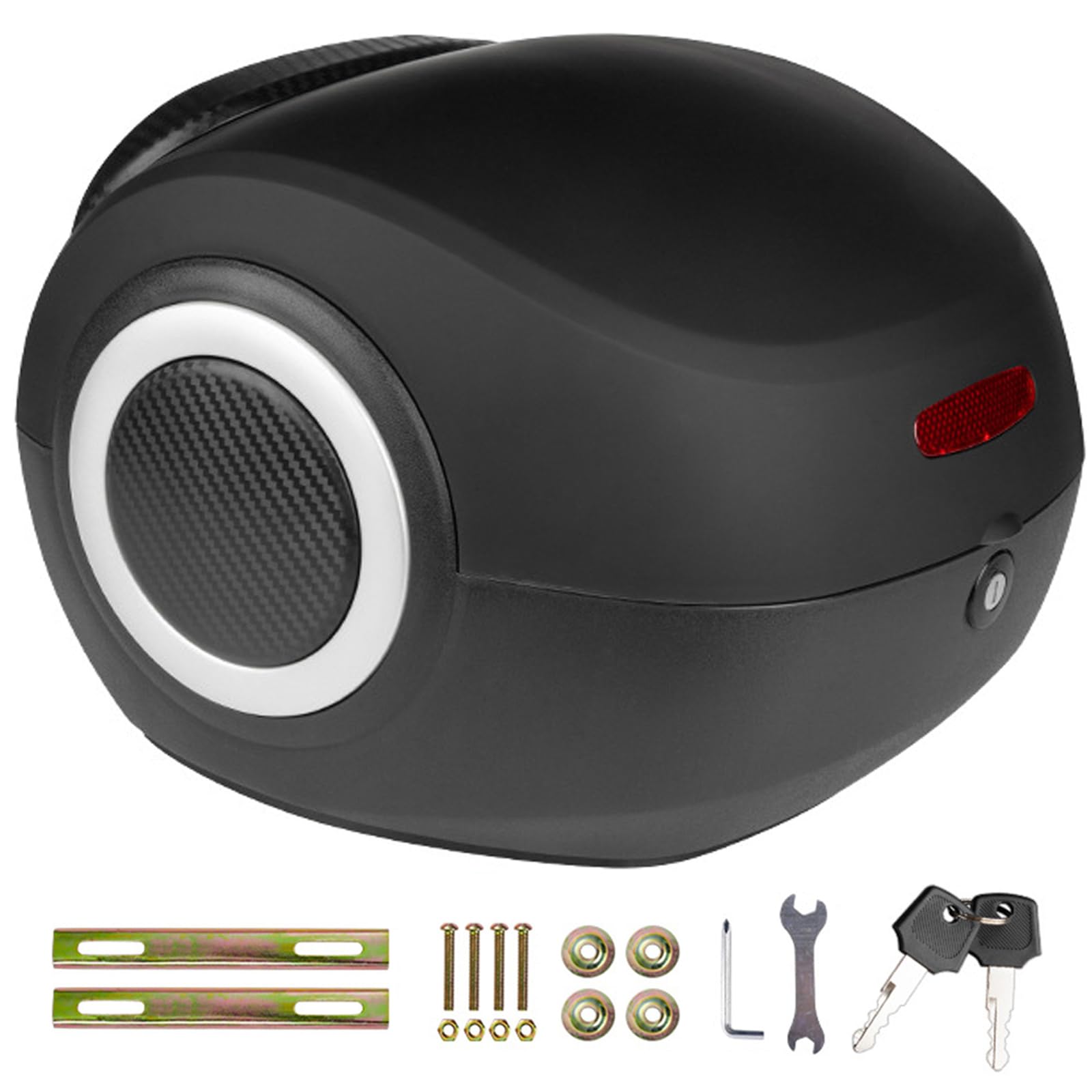 Bagażnik motocyklowy, 35L motocyklowy tylny kufer górny, bagażnik(Matt Black)