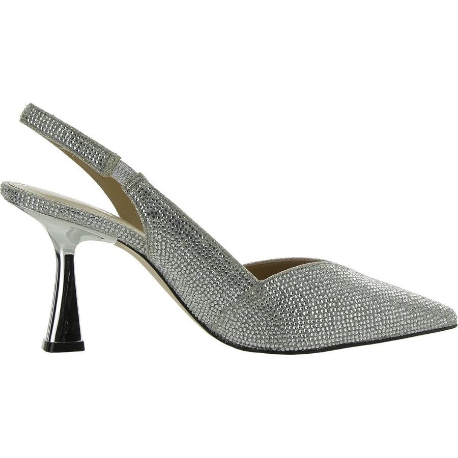 Amazon.com | Michael Kors Chelsea Sling Silver 6 M | Heeled