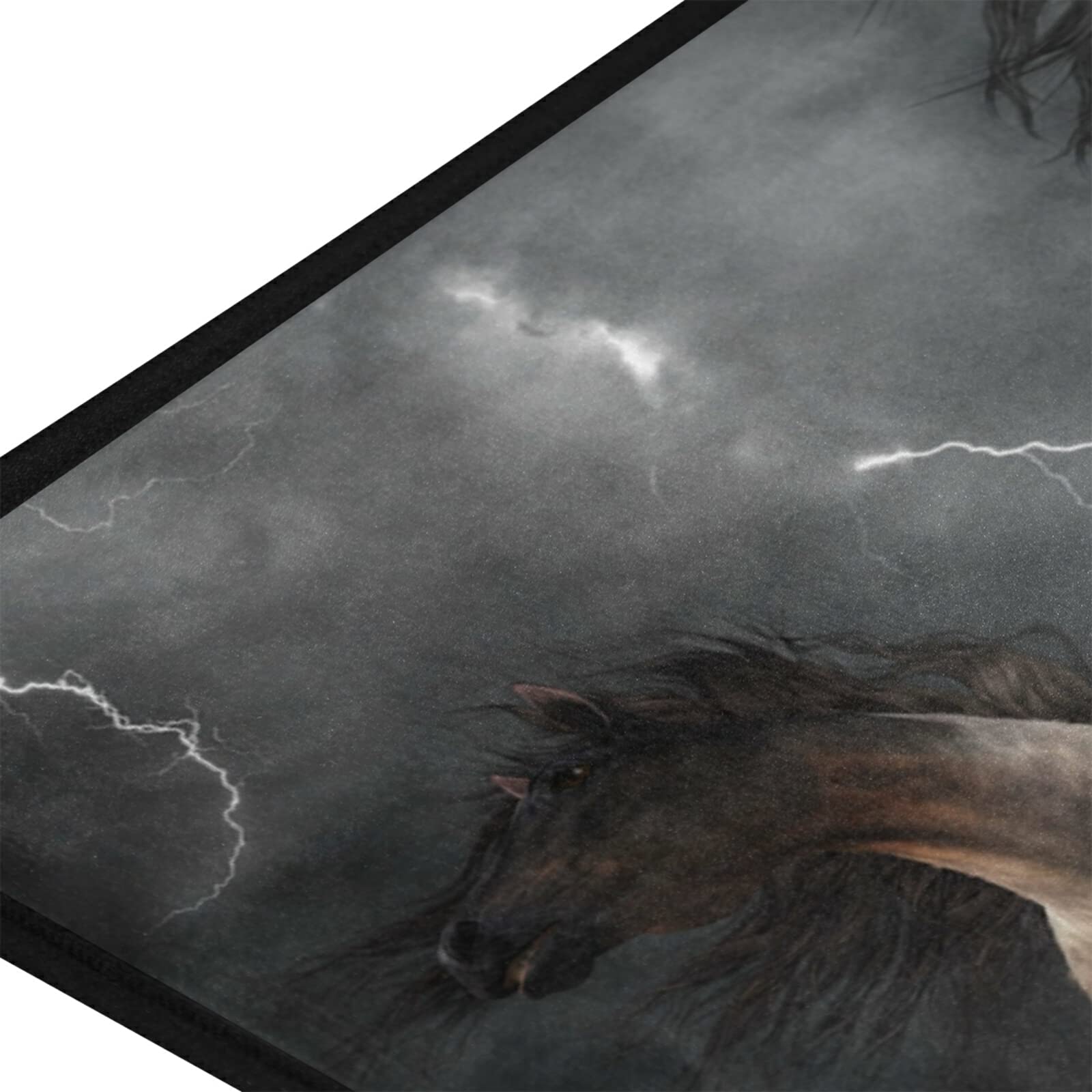 Naanle Animal Horse Kitchen Floor Mat Horse Non Slip Absorbent Comfort Standing Mat Kitchen Runner Rug for Hallway Entryway Bathroom Living Room Bedroom 39 x 20 inches