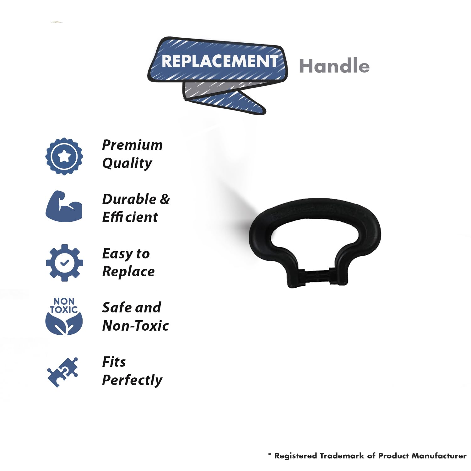 Replacement Part for Oreck Upright Vacuum Cleaner Carry Handle # Compare to Part 430000947