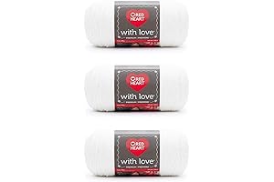 Red Heart with Love Yarn White - Pack of Three