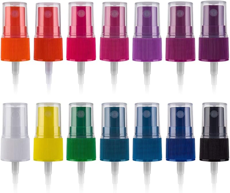 Hydior Tampas com Borrifador para Frascos de Óleos Essenciais, Rainbow, Pacote com 14
