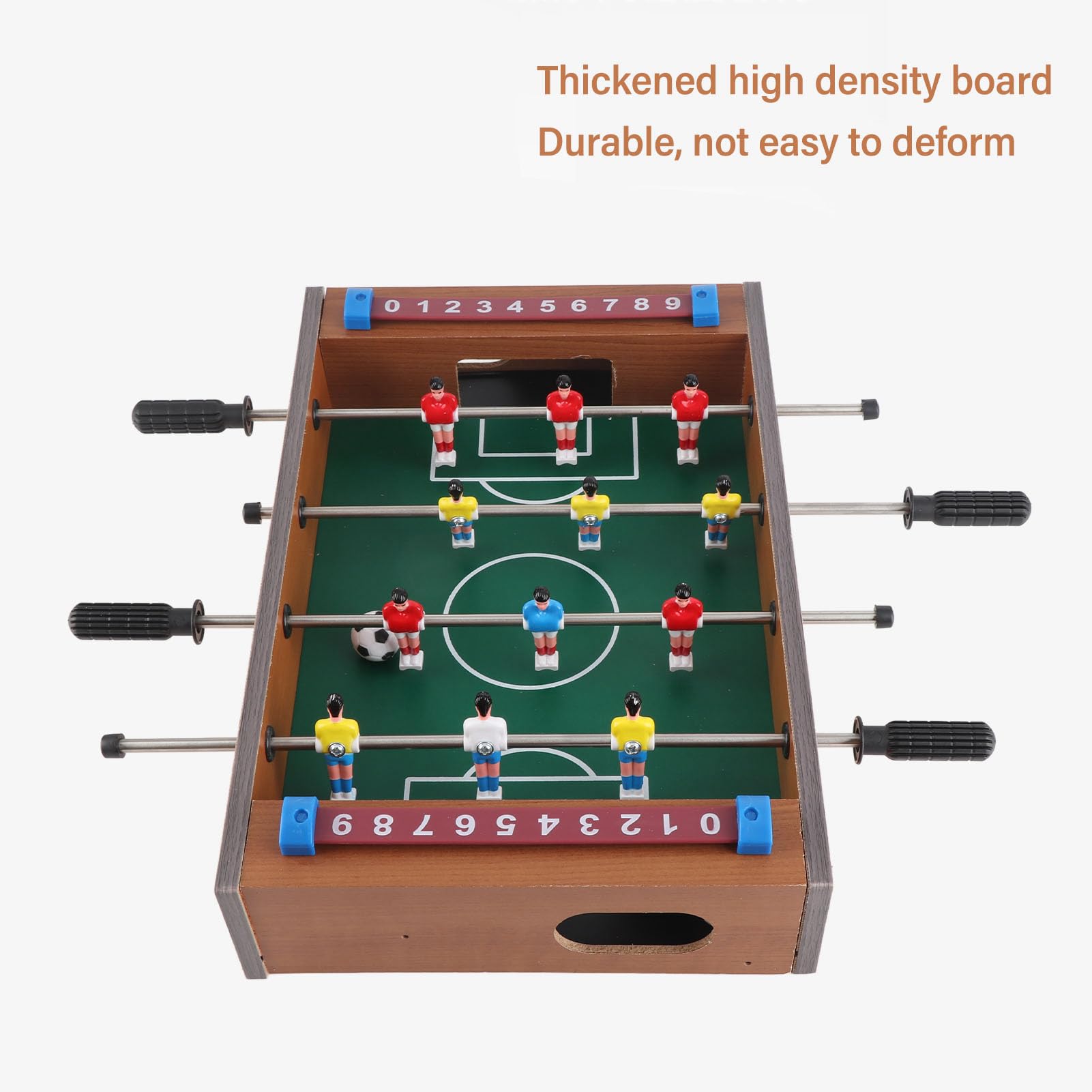 Table Football Game Set, Kids Table Soccer Ergonomic Grip 2 Balls for Indoor