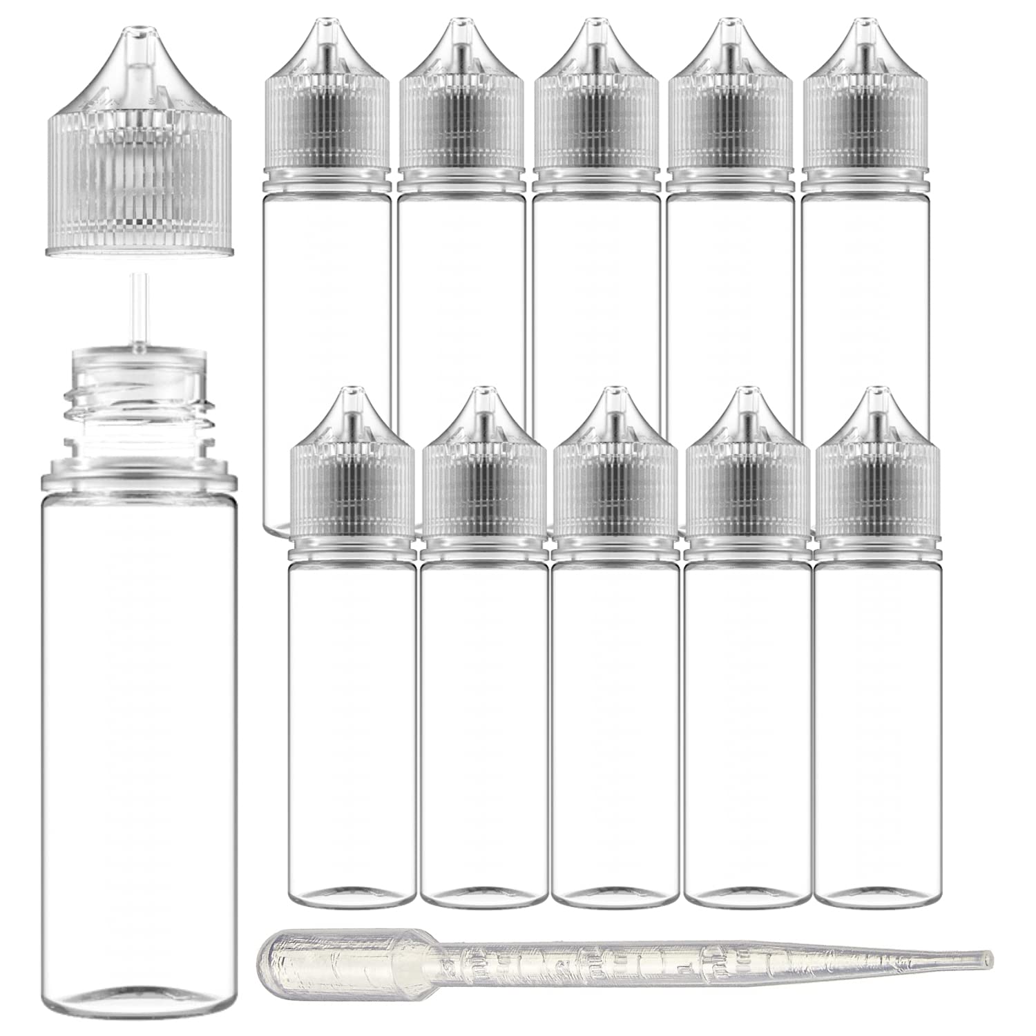 Chubby Gorilla V3 PET Plastic Unicorn Squeeze Bottle 50ml (10 Pack