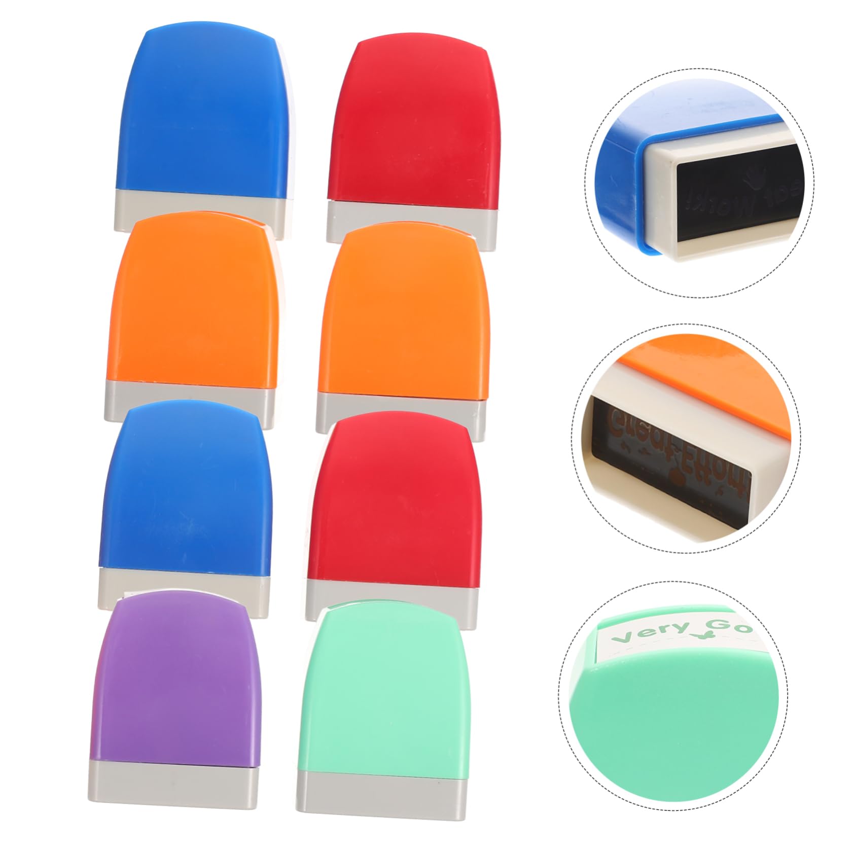 Hemobllo Set di 8 Timbri Autoinchiostranti per Insegnanti Commenti Motivazionali in Italiano, Materiale Abs, per Festa Scuola Decor e Personalizzazione Cancelleria