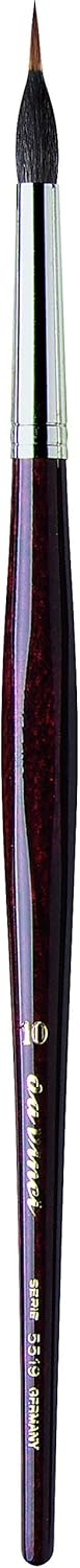 da Vinci Watercolor Series 5519 Maestro Paint Brush, Long Needle-Sharp Liner Kolinsky Red Sable with Kazan Squirrel Body, Size 10 (5519-10)