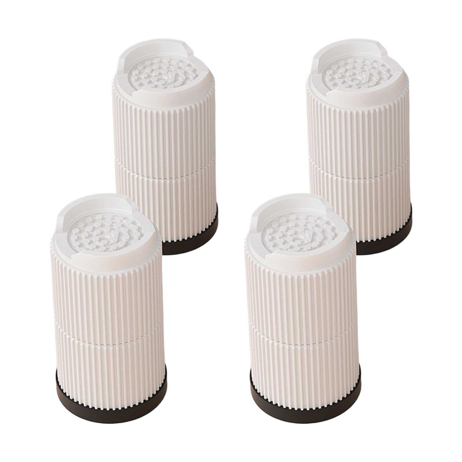 Zbiianxer White Height 9.5Cm 4 Count Adjustable Sofa Feet Raisers Anti Skid Quiet Technology Multiple Heights Selection Modern Homes Solution Upgrades Quiet Furniture Leg Extenders