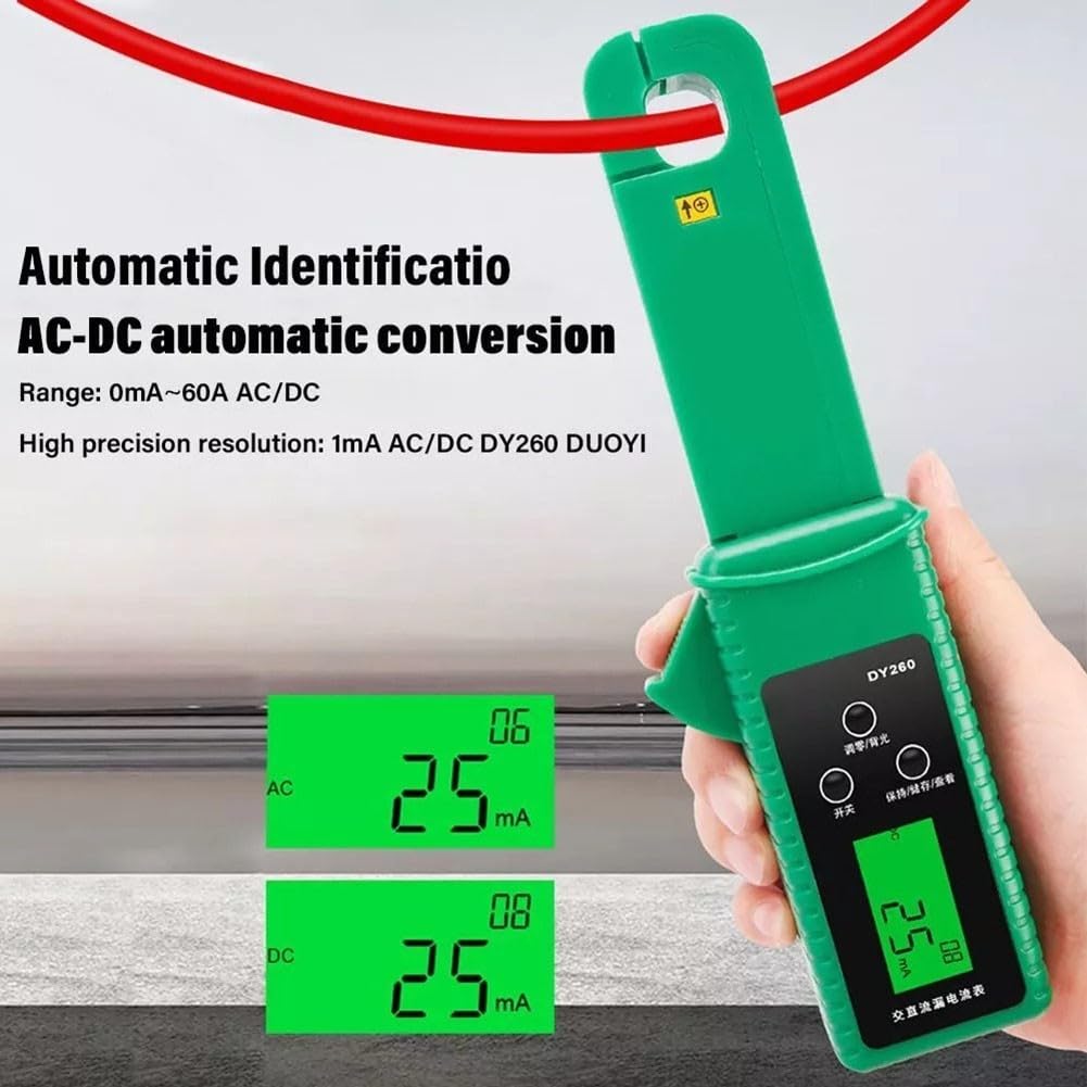 Gamma automatica di CC di CA del tester 60A corrente automobilistica | Misura 0-60A AC/DC, gamma automatica, ideale per il consumo della batteria, motorino di avviamento e controlli alternatore
