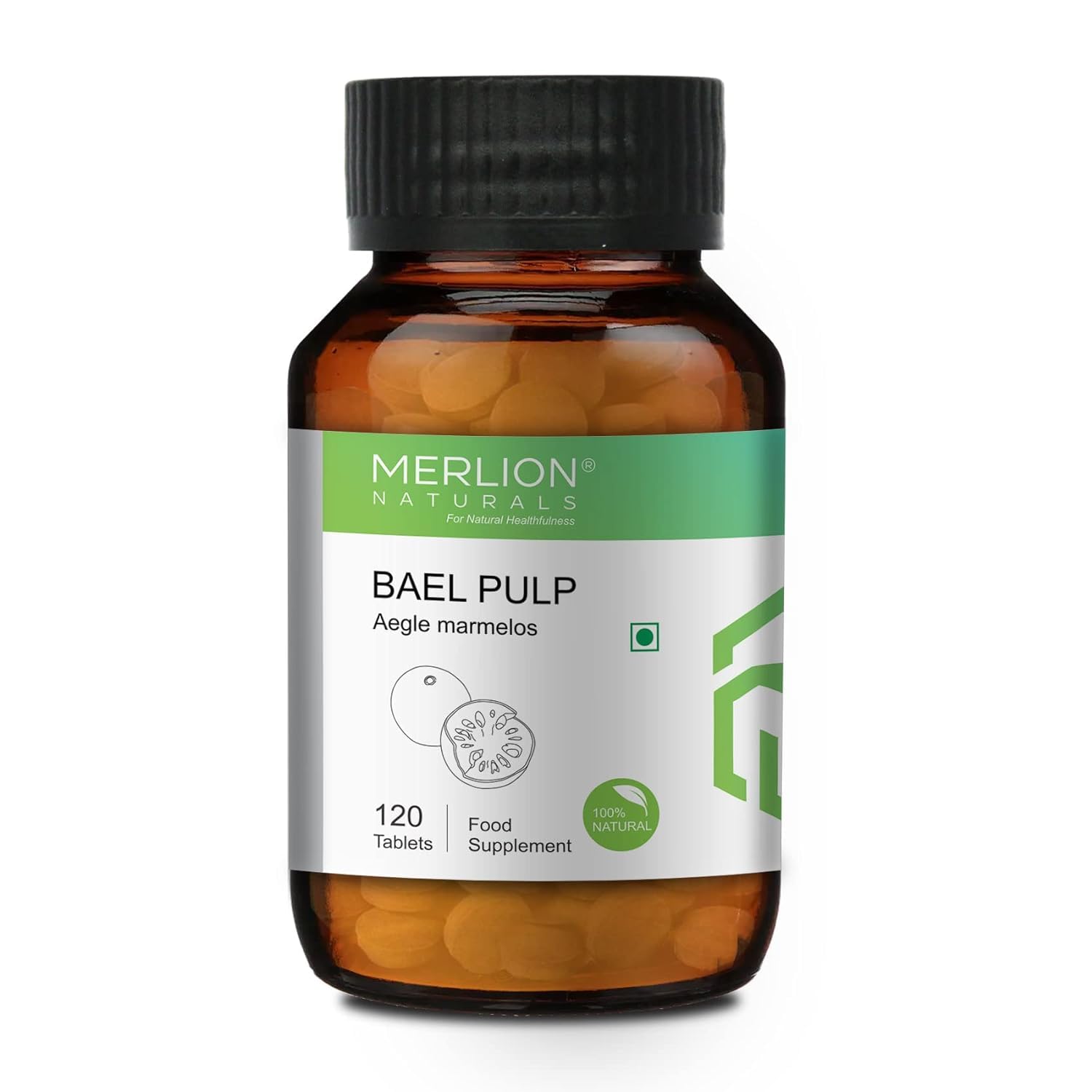 Bael Pulp Tablets, Aegle marmelos, All Natural, Pure Herbs 500mg x 120 Tablets