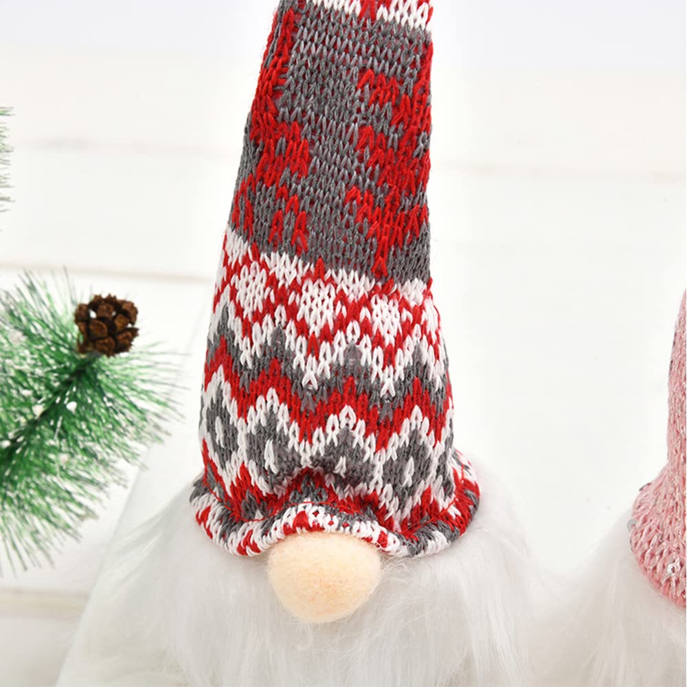 Décorations De Noël Gnomes Lumineuses LED - Lot De 5 Lutins Peluche - Décoration Intérieure Table Fenêtre