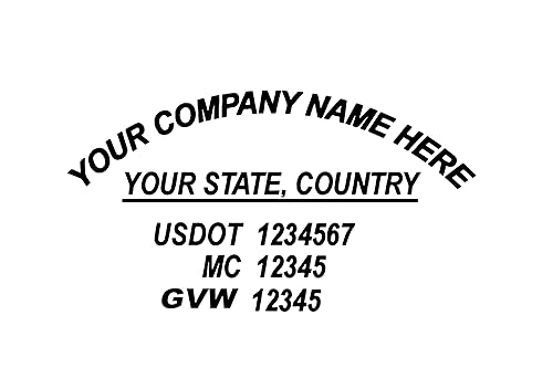 Miniatura 2 de Custom Truck Decal Set of 2 Custom US DOT Trucking Sticker Vinyl Lettering Personllized Construction Commercial Van, Lifted Trailer Semi, Mc numbers