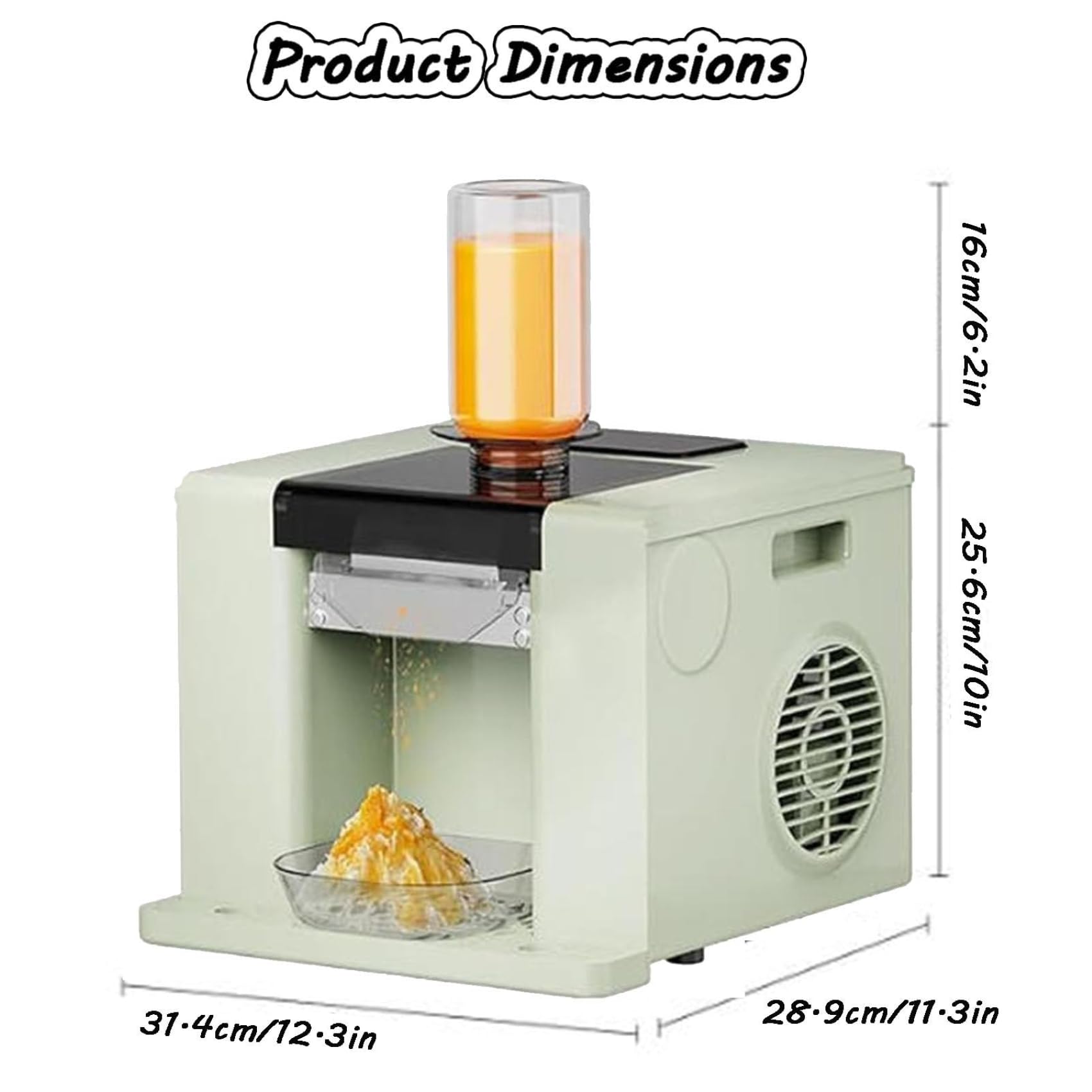 Tritaghiaccio Elettrico, Macchina Automatica per Granite con capacità di 750 ml, autopulente, Funzionamento con Un Solo Tocco per casa, Feste e attività Commerciali.