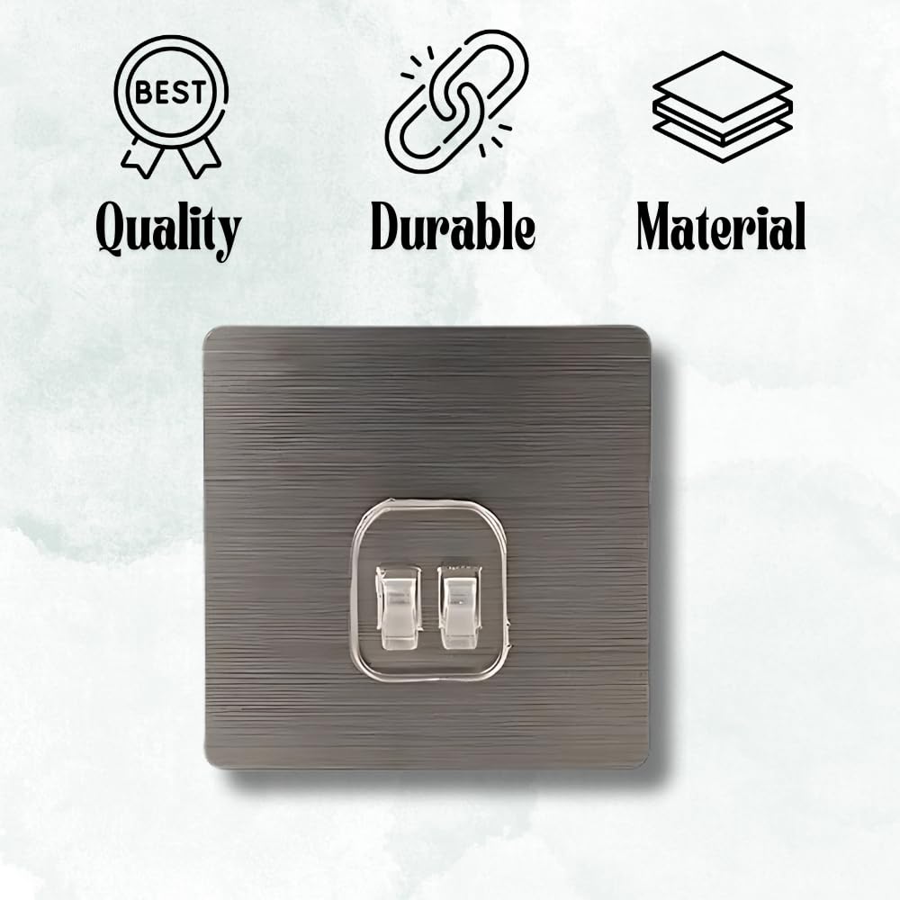 draval 1st Choice Unique Strong Magic Adhesive Sticker for Bathroom Self Corner Shelves Pack of 6 Pcs (Adhesive Sticker) 1