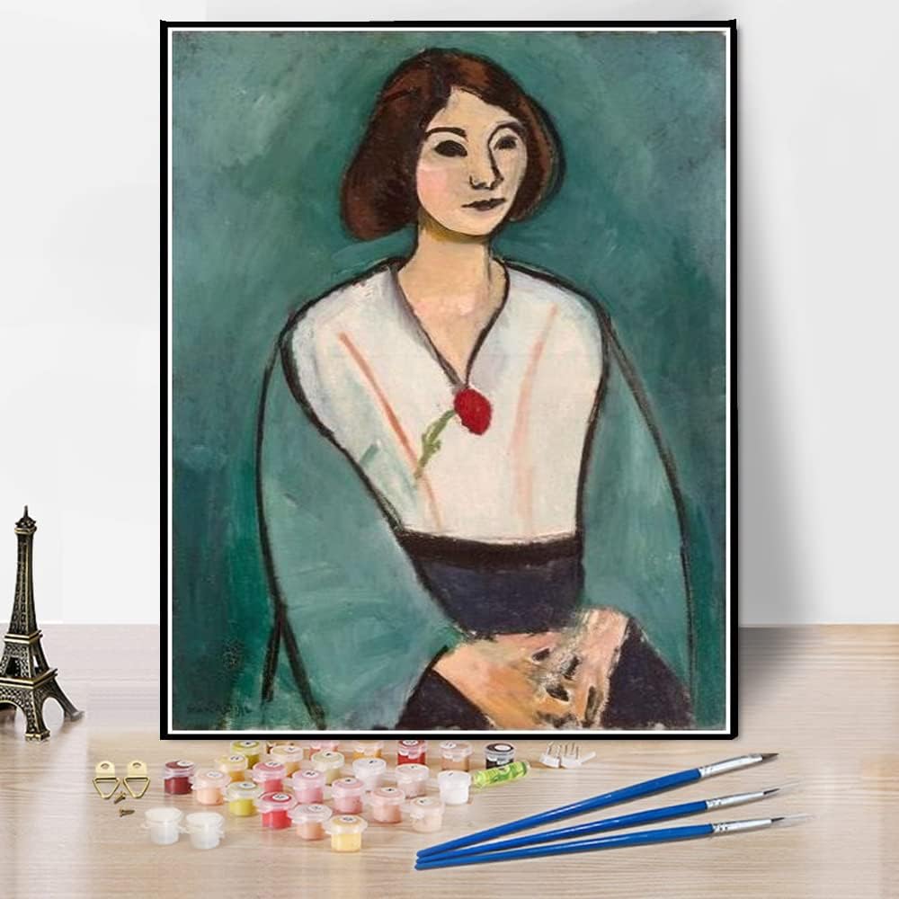 Paint by Numbers Kits for Adults and Kids Wo Girls in A Yellow and Red Interior Painting by Henri Matisse Paint by Number Kit On Canvas for Beginners