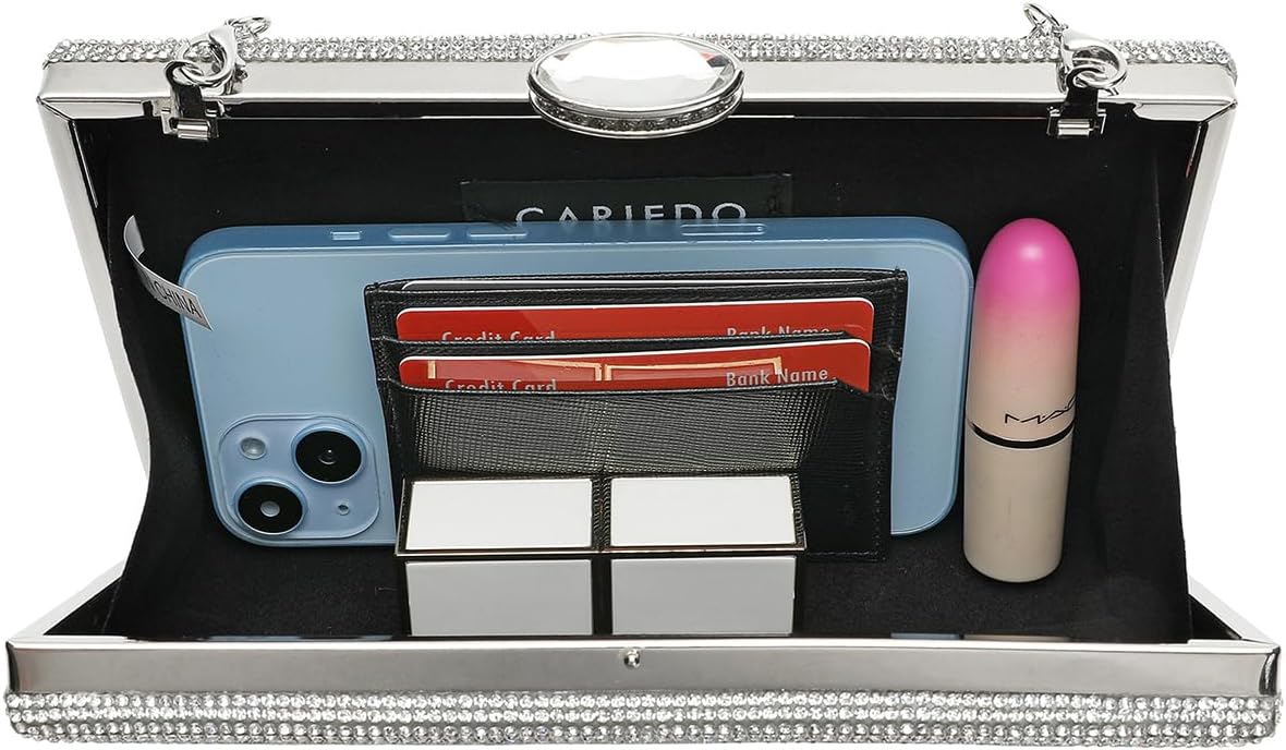 CARIEDO Women's Sparkling Clutch Purse Elegant Glitter Evening Bags Bling Evening Handbag for Dance Wedding Party Prom Bride - Image 4