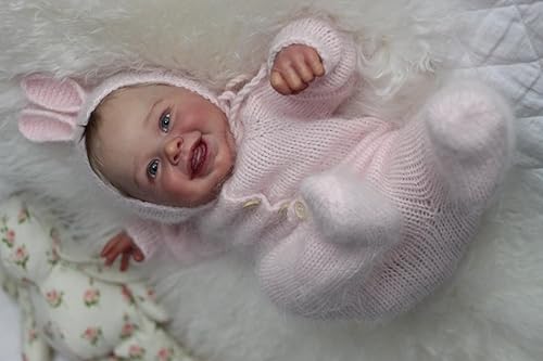 Miniatura 8 de Muñecas de bebé recién nacidas realistas de 20 pulgadas, muñecas de bebé prematuro recién nacidas, cuerpo de tela suave, muñeca de vinilo de