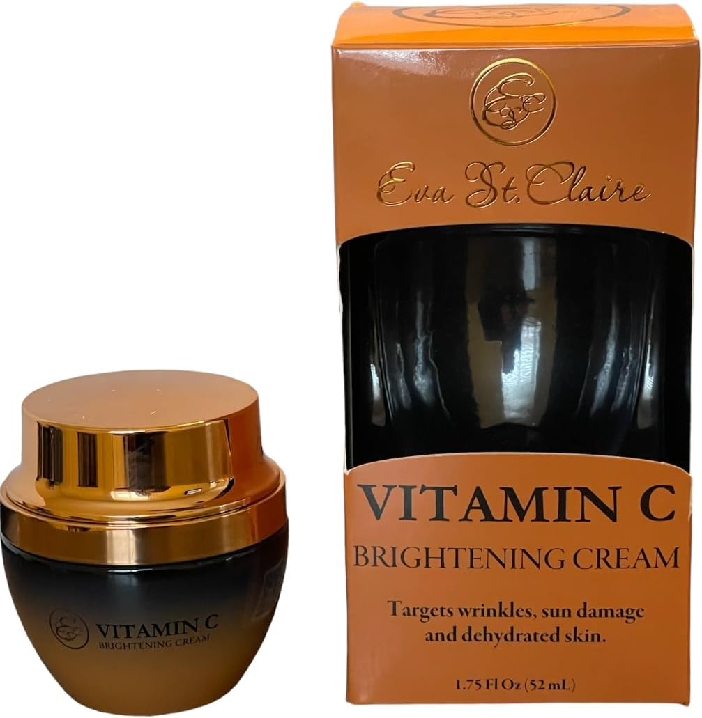 Vitamin C Brightening Cream Targeting Wrinkles, Sun Damage & Dehydrated Skin For Women & Men (1.75) Fl OZ