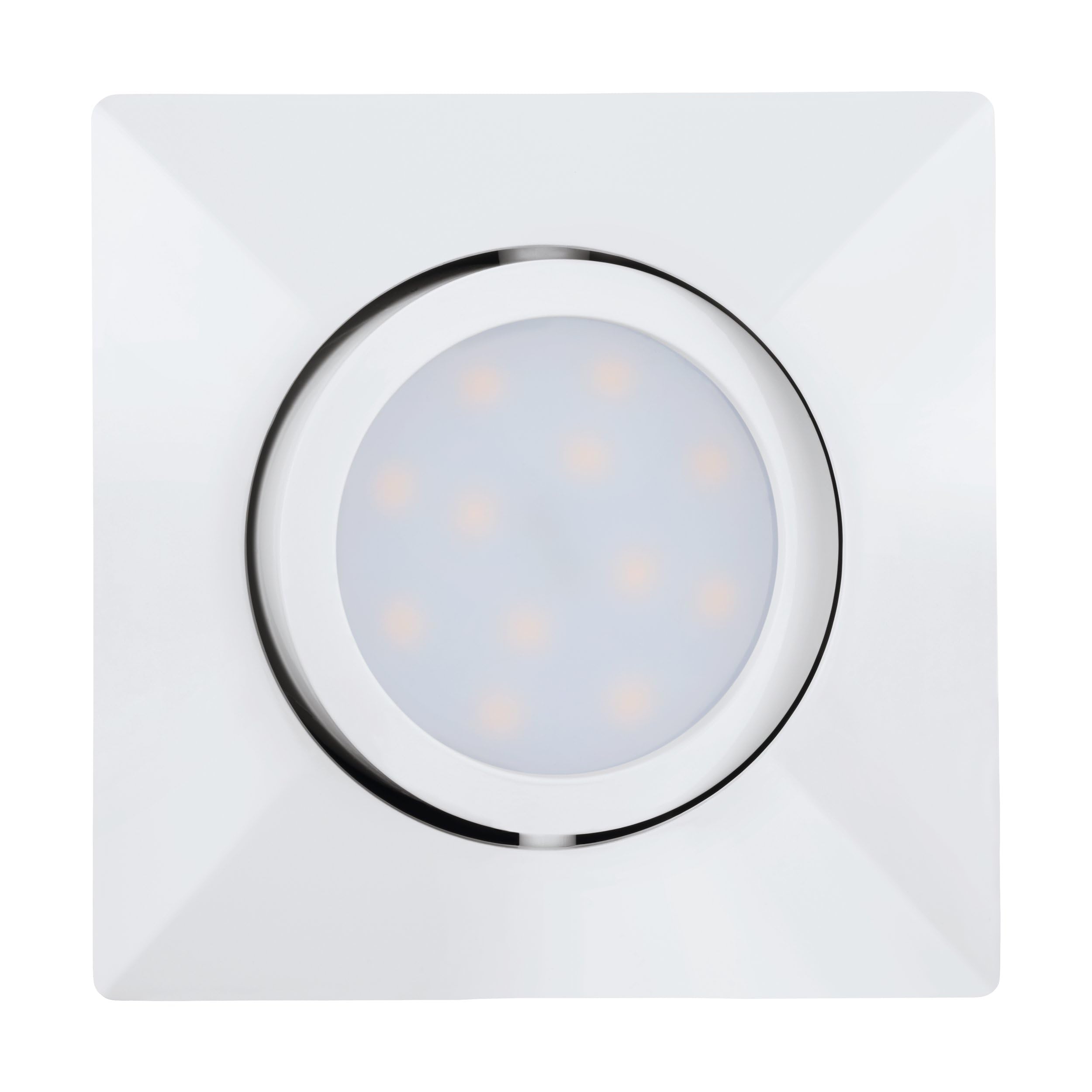 Eglo 3-piece Set LED Recessed Spotlights Pineda, LED Spots Made of Plastic, 3 LED Built-in Lights in White - Image 2