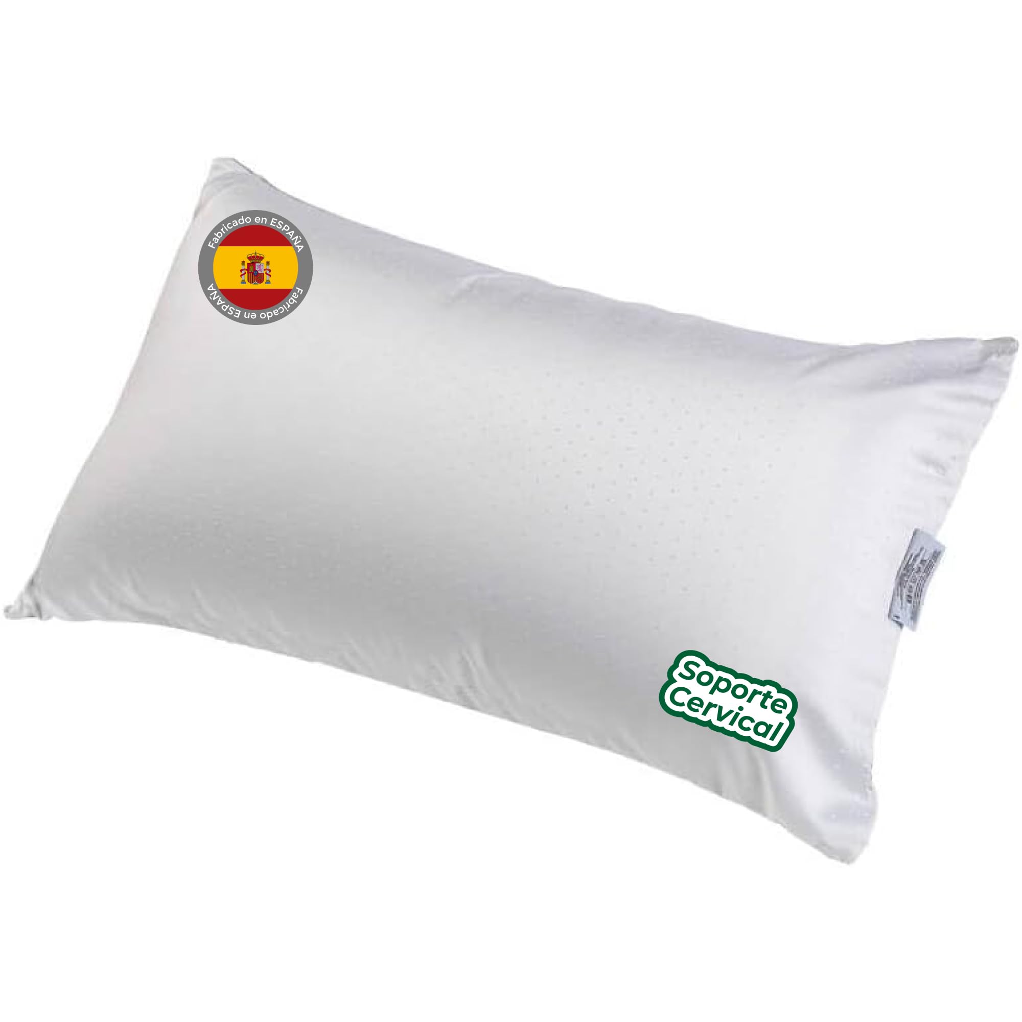 Aznar Almohada Cardada Extra Firme Extra Alta Soporte Cervical Ergonomico Gran Volumen para Dormir De Lado Funda Lavable Transpirable Recuperacion Forma 150 cm