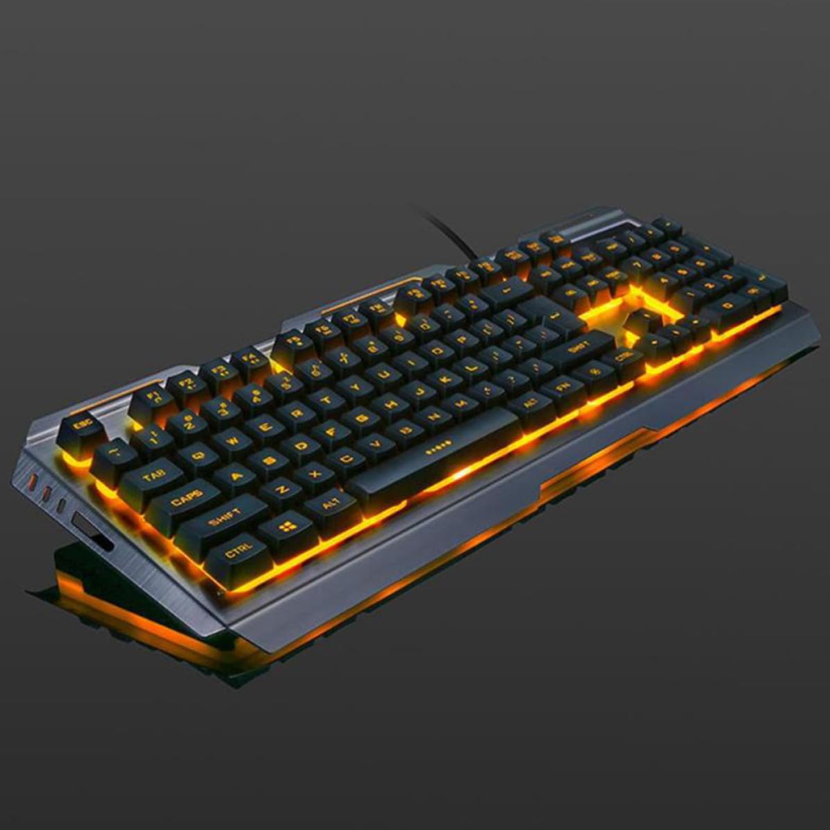 Set Tastiera Meccanica e Mouse da Gioco Retro Retroilluminazione LED Nero, Tecnologia Sandblasting, Pulsanti Floating, Design Ergonomico per Gamer