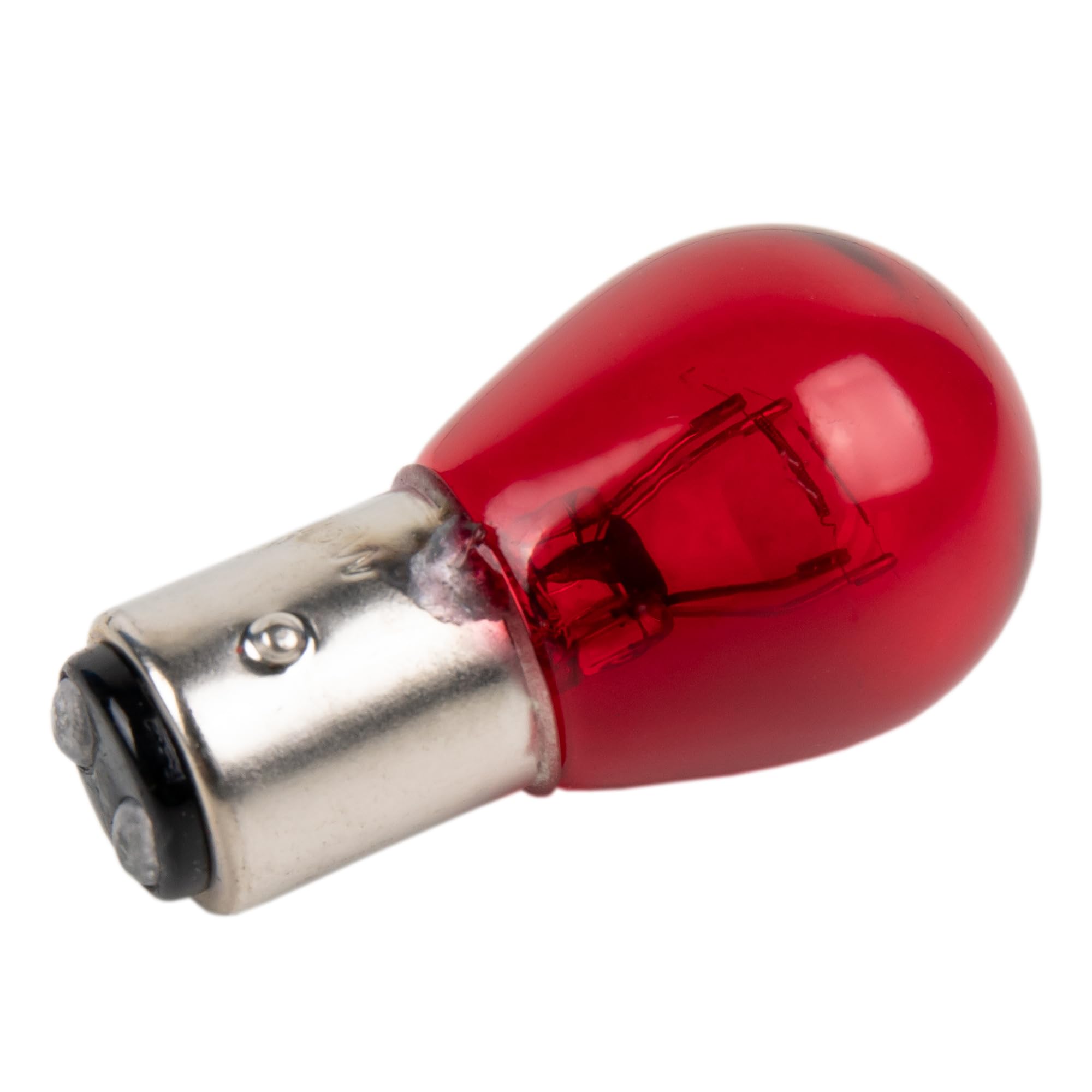 Lampadina Auto Rosso P21/5w 12V Attacco BAY15d - Confezione Da 10 Luci Posteriori Per Auto, Trattore E Moto