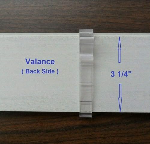 Miniatura 3 de 10 clips de cenefa de 3-14 pulgadas, soporte oculto de plástico transparente para cenefa de ventana, cortina horizontal de imitación y madera, clip