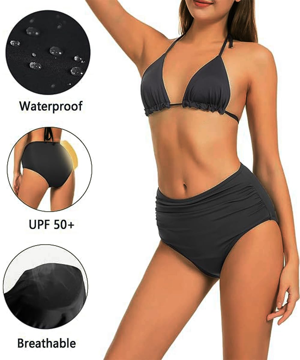 ABINGOO Mujer Bañador Menstrual Prueba de Fugas Braga de Bikini Cintura Alta Parte Inferior de Bikini Baño Menstrual Bikini