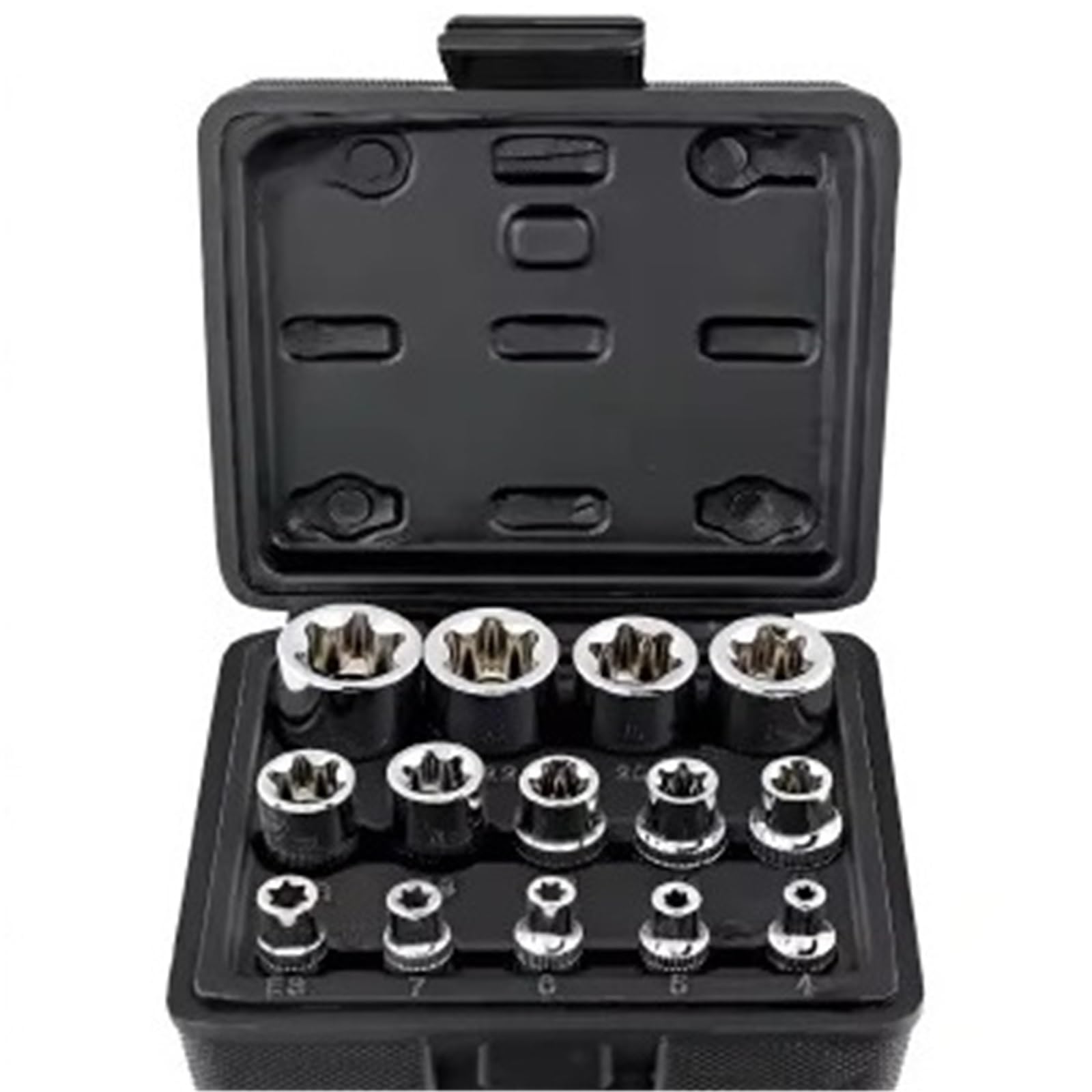 17 szt. 1/2 gniazdo Torx zestaw gniazd E typ udarowy E10 E11 E12 E14 E16 E18 E20 E22 E24 narzędzia Zestaw przedłużek