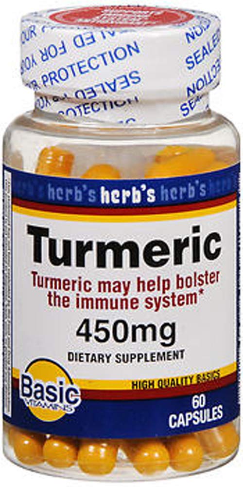 Amazon.com: Basic Vitamin's Turmeric 450 mg - 60 capsules : Health ...