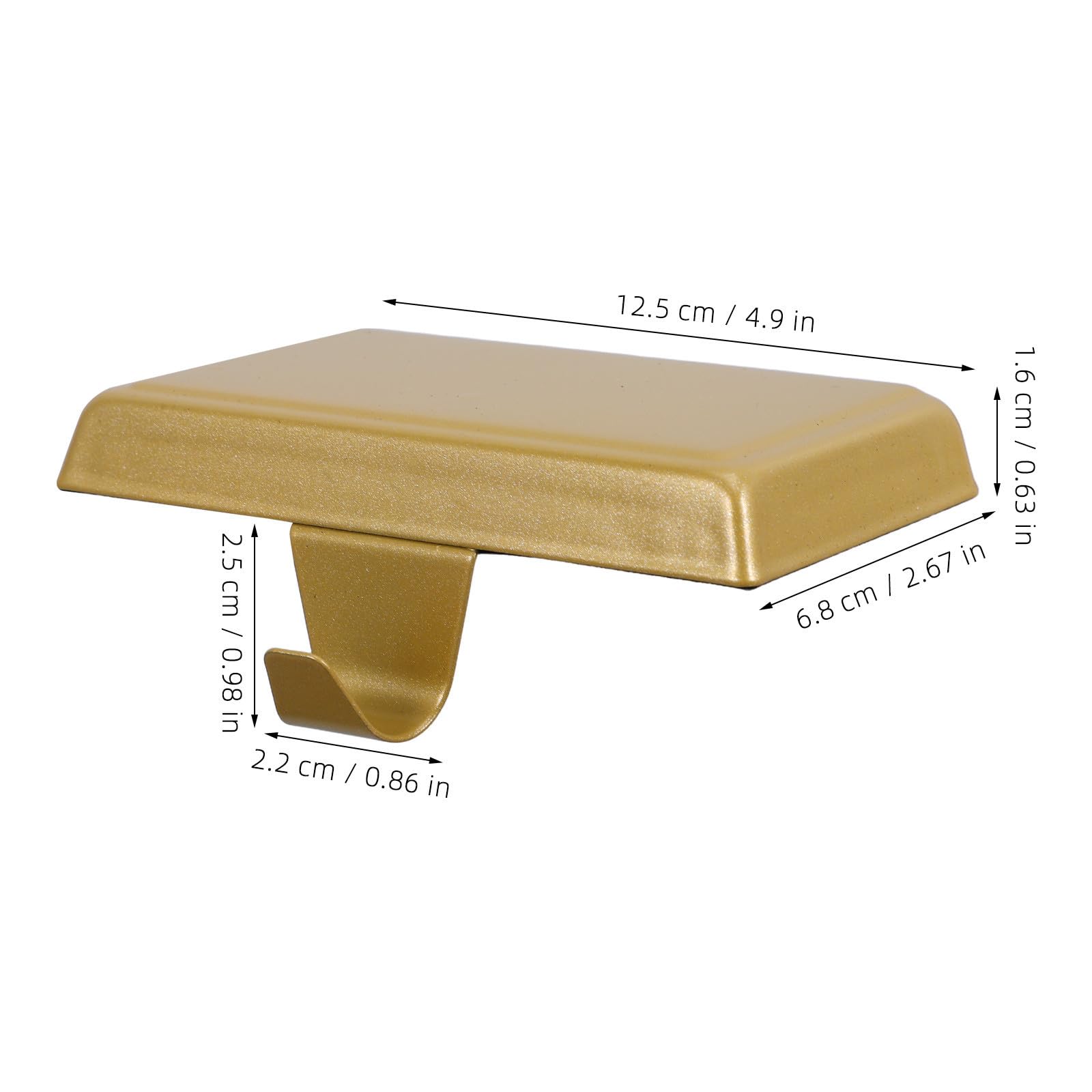 Abaodam 4 Piezas Gancho para Medias de Navidad Dorado, Metal Resistente