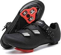 VICOGN Indoor Cycling Shoes Men Women Peloton Compatible with Look Delta Cleats Included - Road Bike Multi-Cleat Outsole